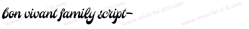 bon vivant family script字体转换